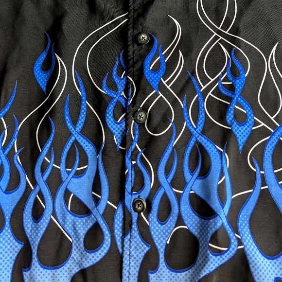 Vintage Y2K Men's Shirt Flames - Picture 6 of 6